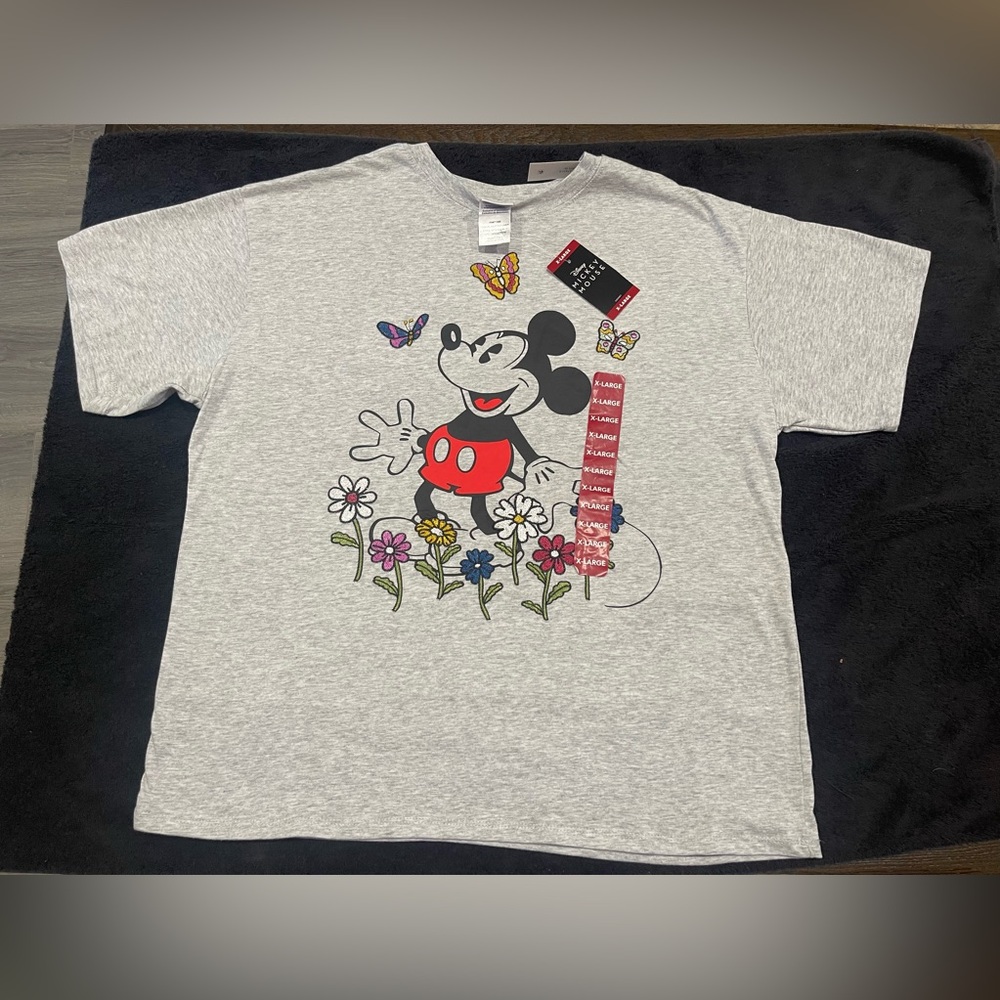 Mickey Mouse Top Shirt Women’s Size XL Grey Heather NWT